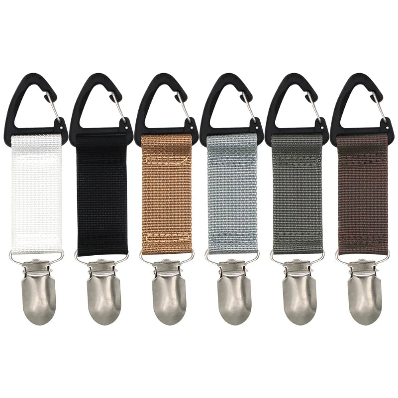 Outdoor travel straw hat clip Portable hat companion bag clip Multi-purpose outdoor glove organizer