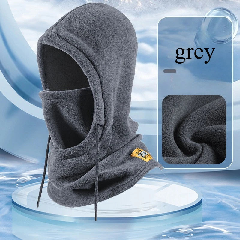 Winter Warm Hooded Hat Windproof Thickened Polar Fleece Ski Cycling Neck Cover Mask Men Women Thermal Outdoor Sports Head Cover