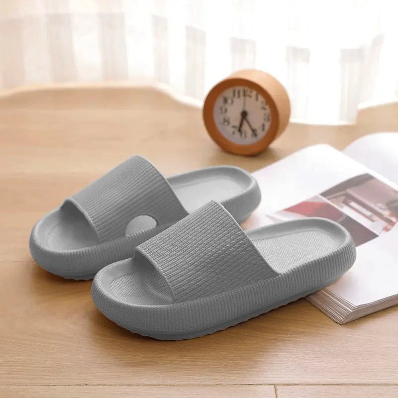 Women Thick Platform Cloud Slippers Summer Beach Eva Soft Sole Slide Sandals Leisure Men Ladies Indoor Bathroom Anti-slip Shoes
