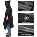 3 In 1 Outdoor Raincoat Hooded Sleeve Waterproof Rain Poncho Motorcycle Rain Cover Camping Hiking Travel Rainwear Tent