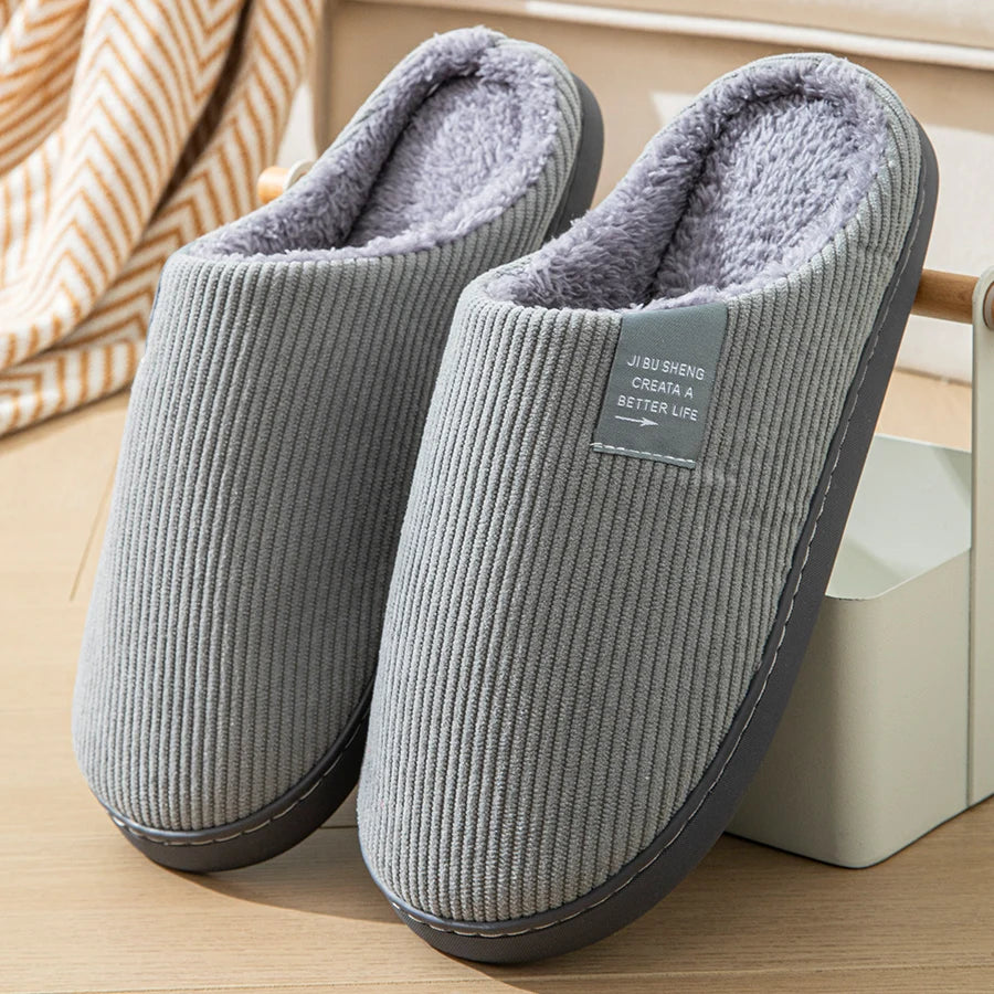 Women's Thick-Soled Soft-Soled Household Slippers Household Plush Slippers Non-Slip Warm Slippers Indoor Winter