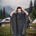 3 In 1 Outdoor Raincoat Hooded Sleeve Waterproof Rain Poncho Motorcycle Rain Cover Camping Hiking Travel Rainwear Tent