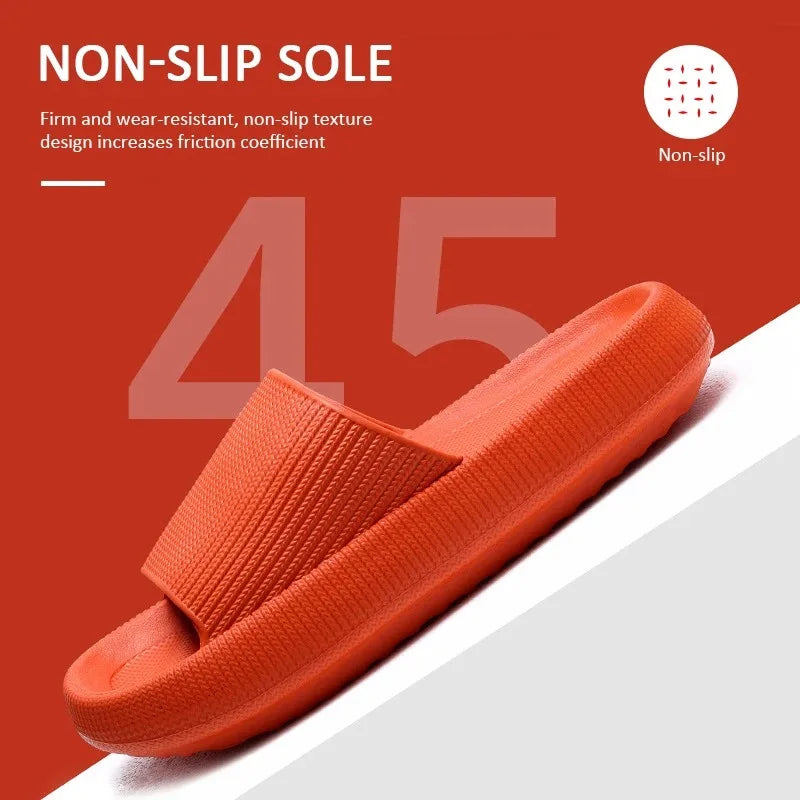 Women Thick Platform Cloud Slippers Summer Beach Eva Soft Sole Slide Sandals Leisure Men Ladies Indoor Bathroom Anti-slip Shoes
