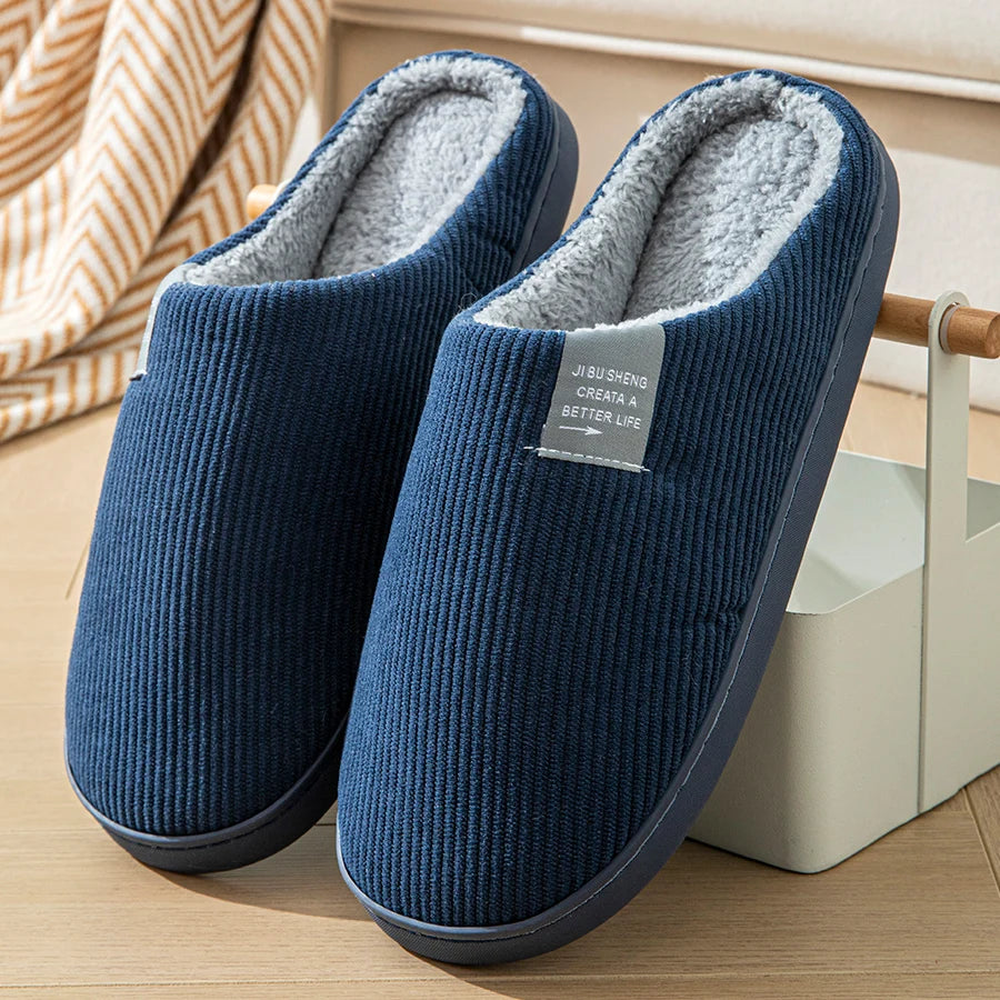 Women's Thick-Soled Soft-Soled Household Slippers Household Plush Slippers Non-Slip Warm Slippers Indoor Winter