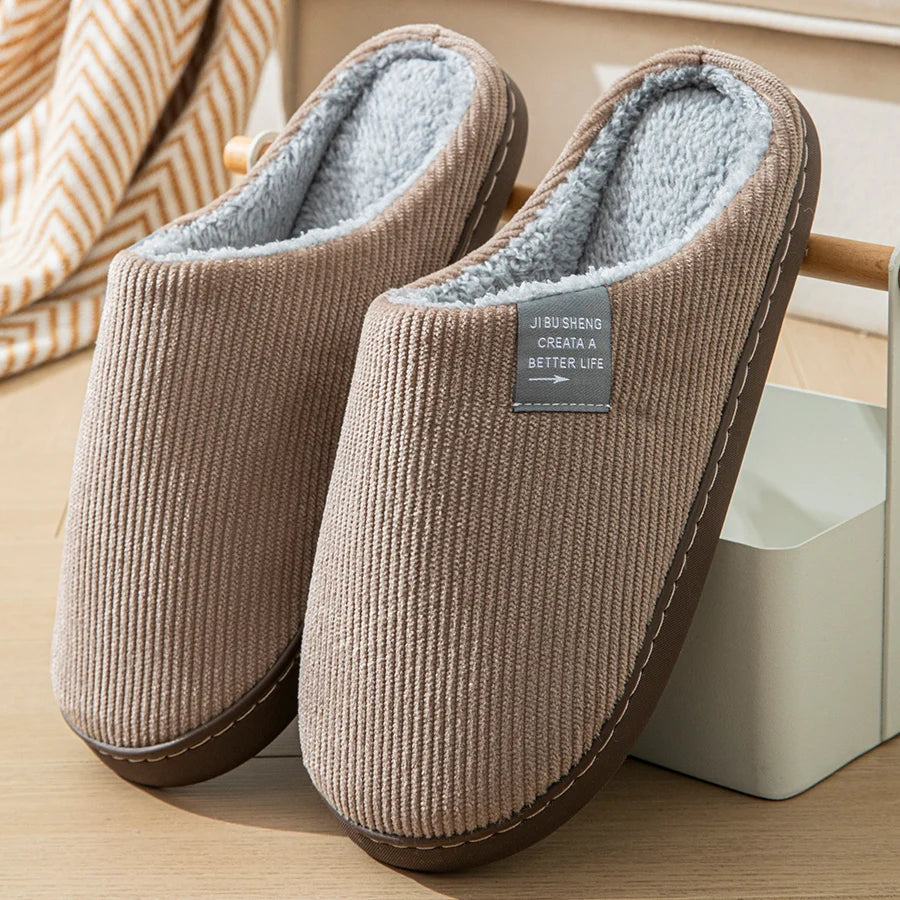 Women's Thick-Soled Soft-Soled Household Slippers Household Plush Slippers Non-Slip Warm Slippers Indoor Winter