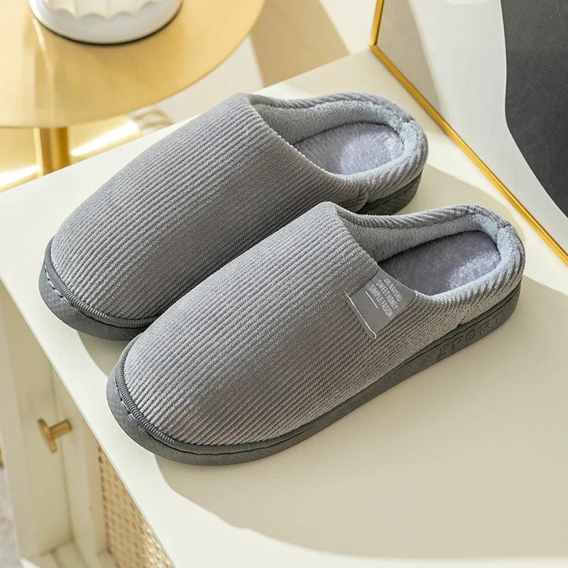 Women's Thick-Soled Soft-Soled Household Slippers Household Plush Slippers Non-Slip Warm Slippers Indoor Winter
