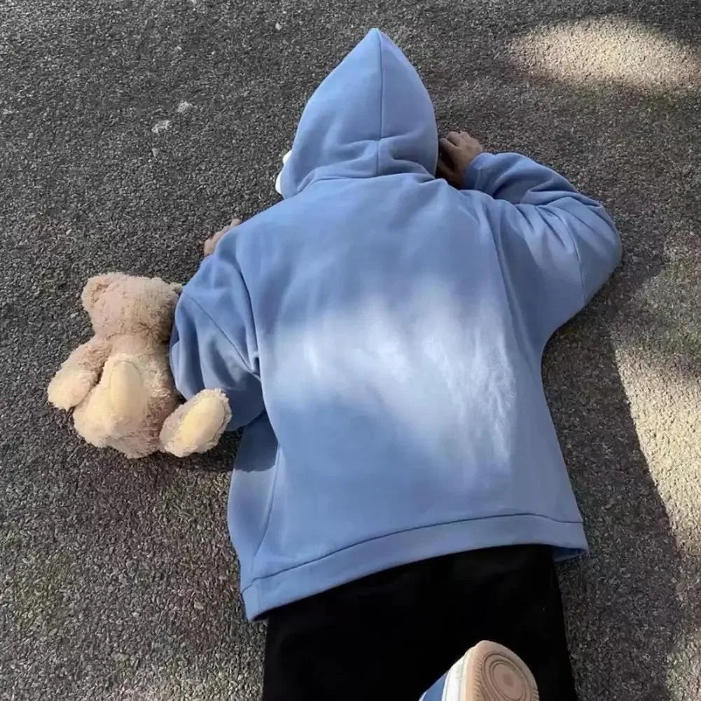 Autumn and Winter New Fun Shark Hat Cute and Bizarre Hoodie 2022 Winter New Plush Loose Student Design Top