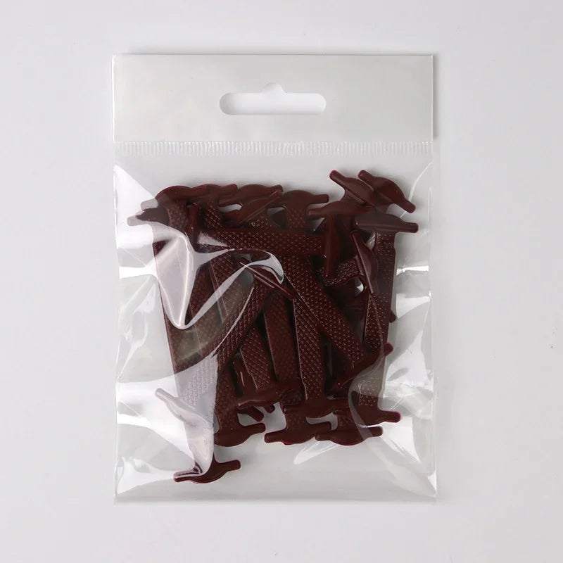 16pcs Lazy Shoelace Silicone Quick Lace Elastic Women Men No Tie Kids Adult Sneakers Lacing Shoelace Buckle Shoes Accessories