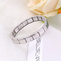 Fashion Sliver Bangle Bracelet Width Italian Elastic Charm Bracelet Simple Design Men Women DIY New Style Jewelry Gifts