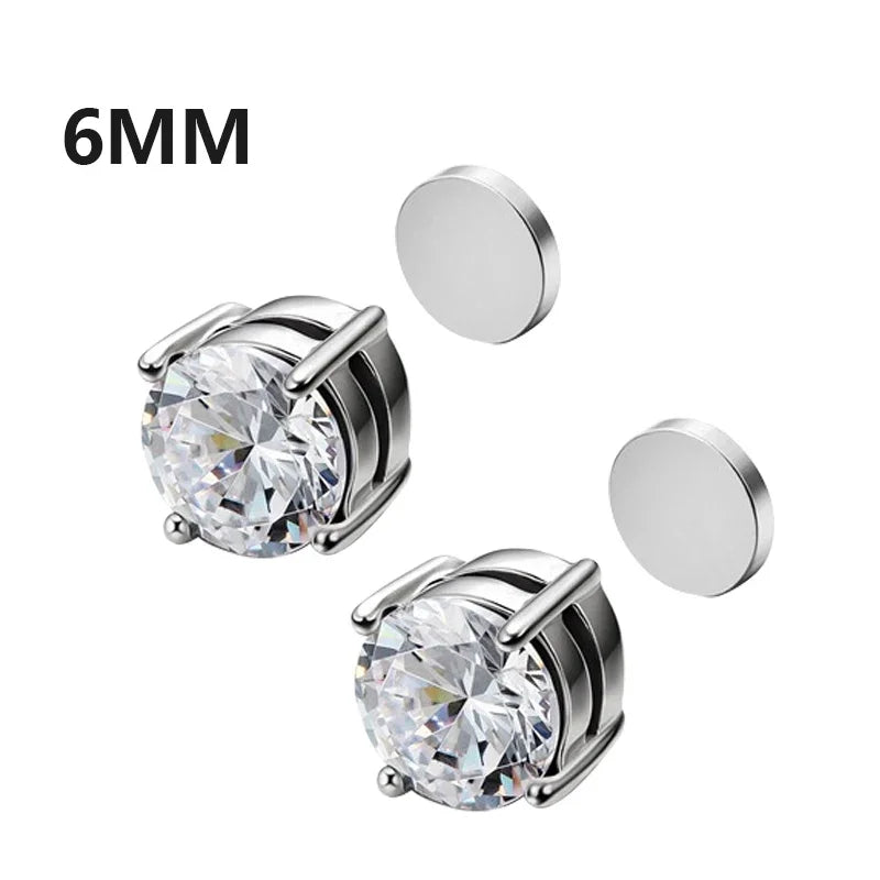 1-12 Pair Fashion Magnetic Clip Ear Stud Non Piercing Earrings Fake Earrings Gift for Men Women Jewelry