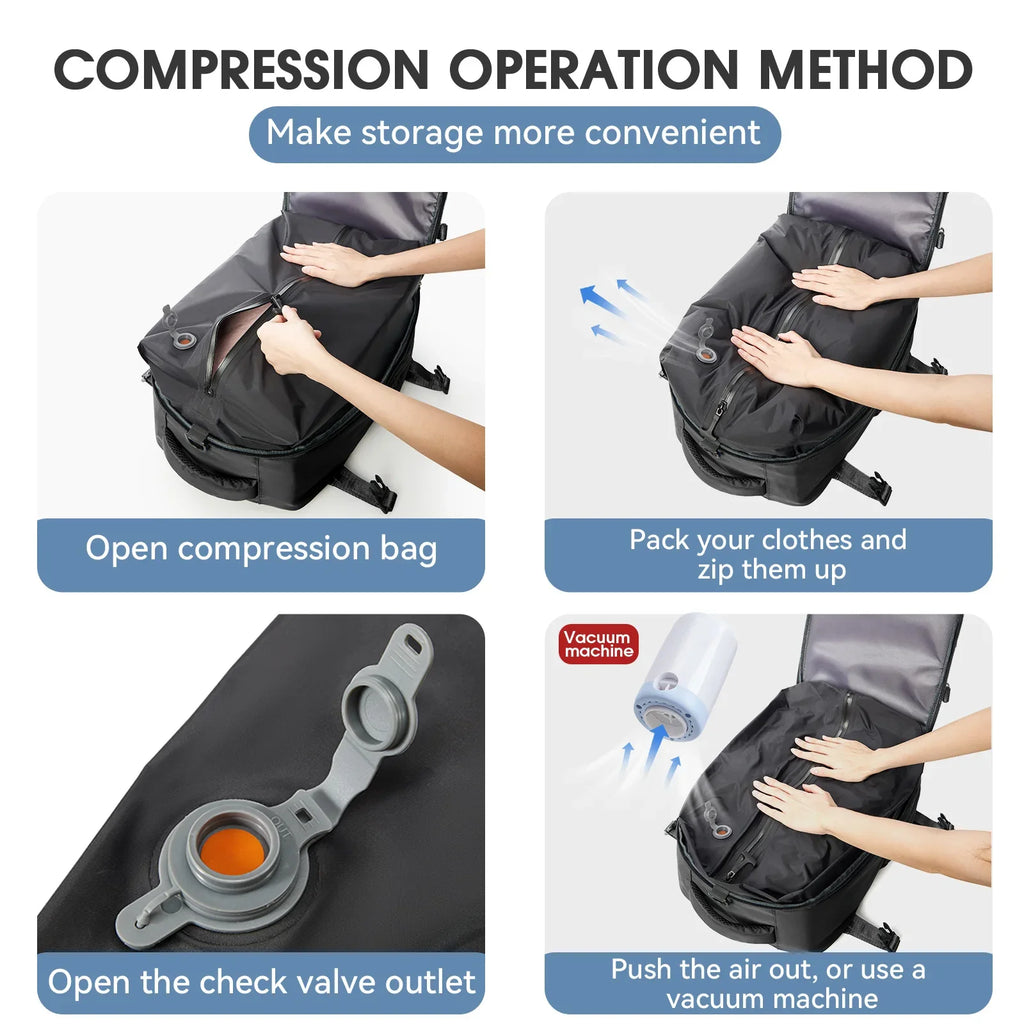 Women Men Backpack School Bag Vacuum Backpack Travel Bag for Men Large Capacity Backpack Business Laptop Backpack  Expandable