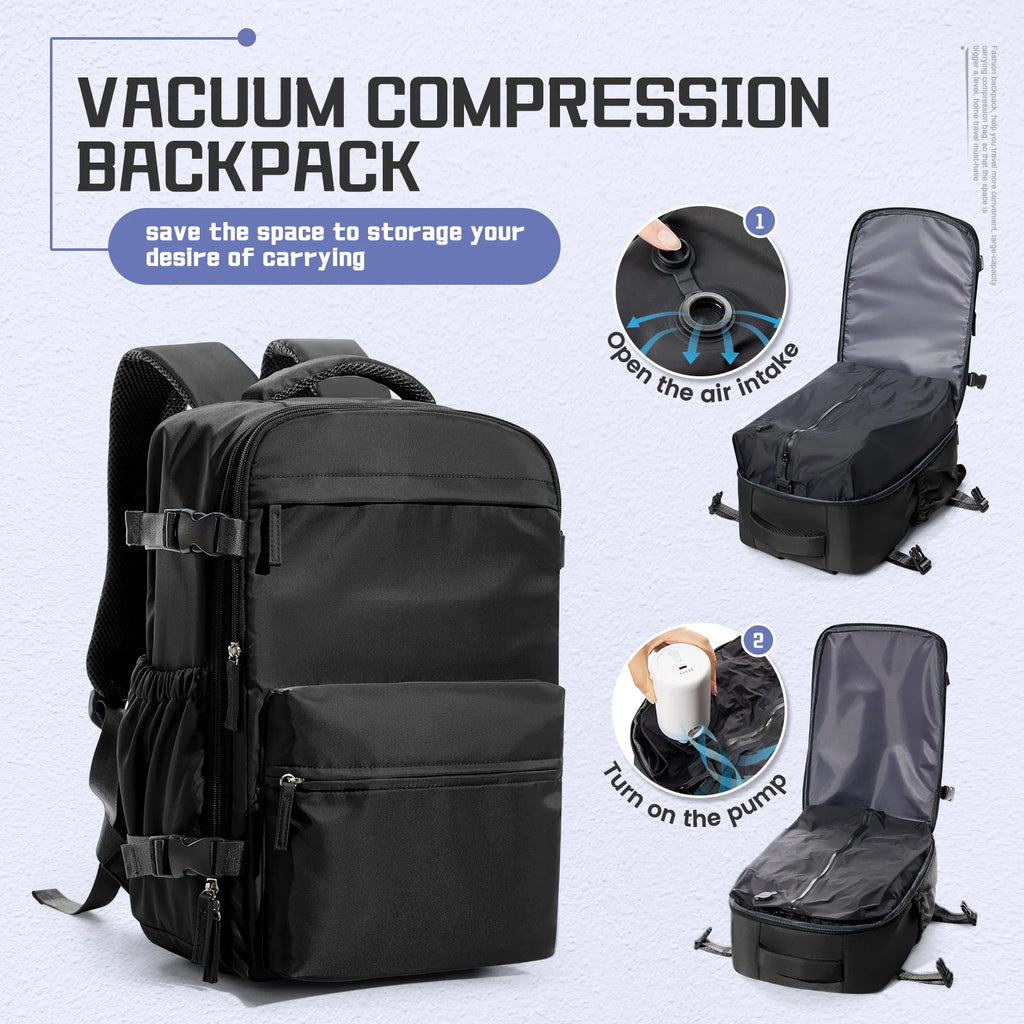Women Men Backpack School Bag Vacuum Backpack Travel Bag for Men Large Capacity Backpack Business Laptop Backpack  Expandable