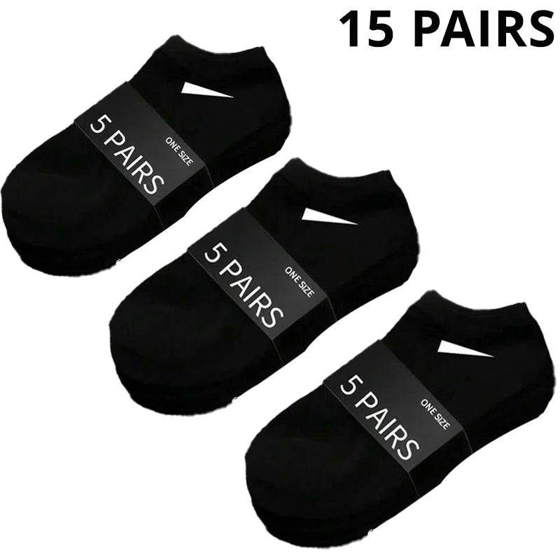 5/10 /20/30 Pairs Unisex Casual Plain Color Boat Socks Thin Breathable Comfy Anti Odor Sweat-absorbing Ankle Socks For Men Women