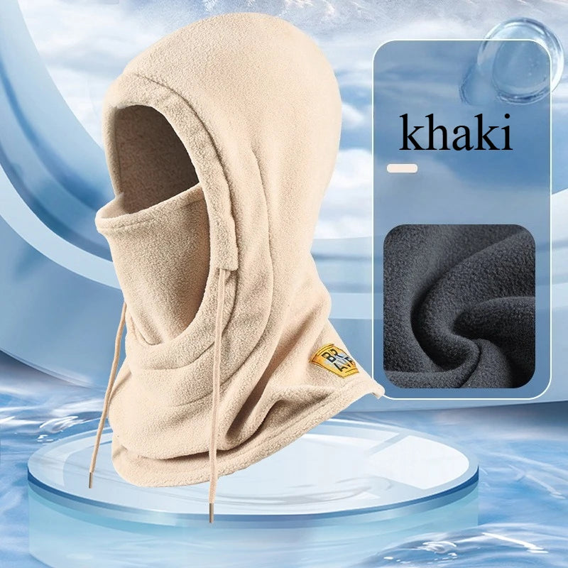 Winter Warm Hooded Hat Windproof Thickened Polar Fleece Ski Cycling Neck Cover Mask Men Women Thermal Outdoor Sports Head Cover
