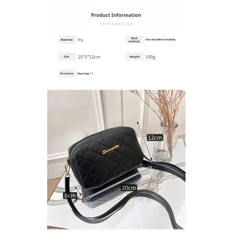 2024 Tassel Small Messenger Bag For Women Trend Lingge Embroidery Camera Female Shoulder Bag Fashion Chain Ladies Crossbody Bags