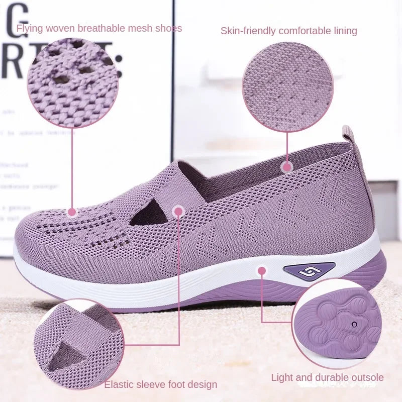 Women's Shoes 2025 Summer Casual Sneakers Breathable Mesh Chunky Sole Affordable Free Shipping