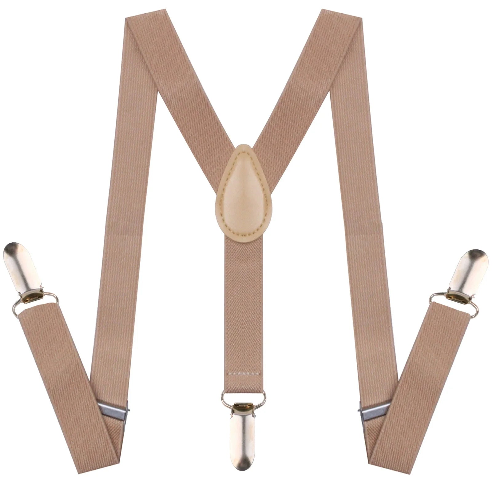Adult Suspenders High Elastic Solid Color Mens Women Wedding Party Suit Skirt Braces Straps Shirt Dress Garment Clip on Pants