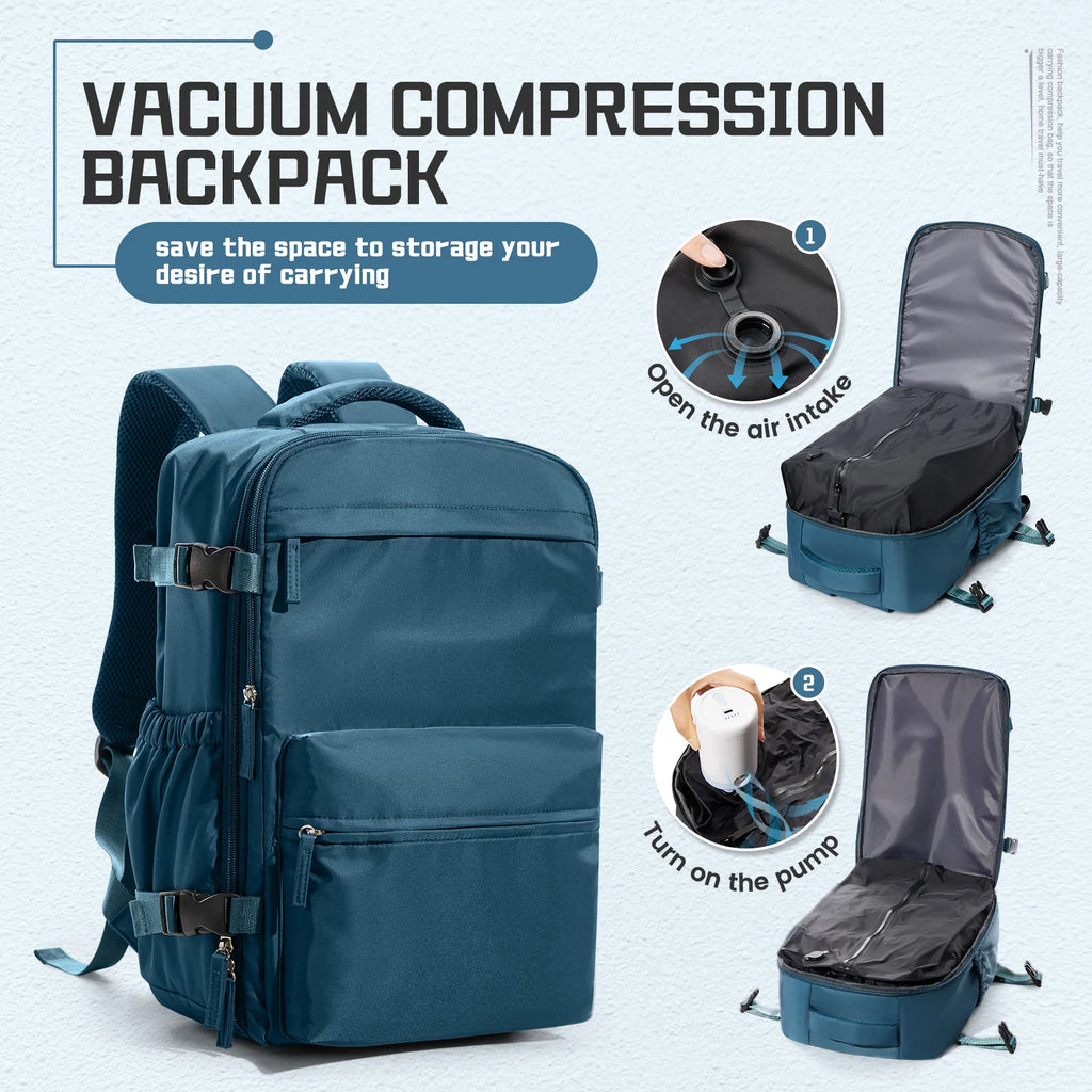 Women Men Backpack School Bag Vacuum Backpack Travel Bag for Men Large Capacity Backpack Business Laptop Backpack  Expandable