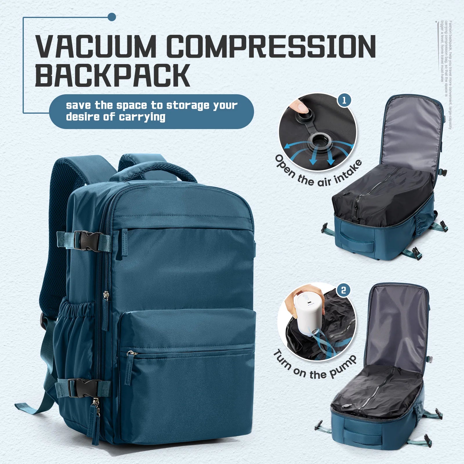 Women Men Backpack School Bag Vacuum Backpack Travel Bag for Men Large Capacity Backpack Business Laptop Backpack  Expandable