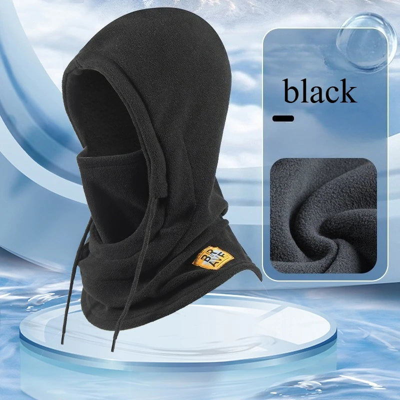 Winter Warm Hooded Hat Windproof Thickened Polar Fleece Ski Cycling Neck Cover Mask Men Women Thermal Outdoor Sports Head Cover