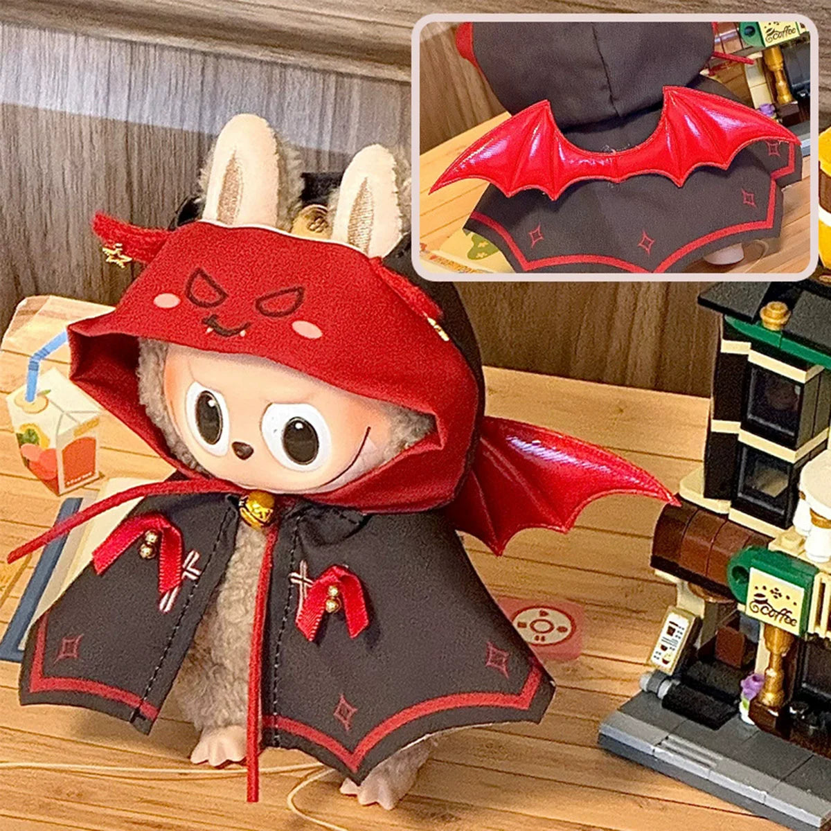 Cute Doll Clothes Outfit Accessories For Labubu V2 V1 Party Dress Set Little Devil Outfits Gifts