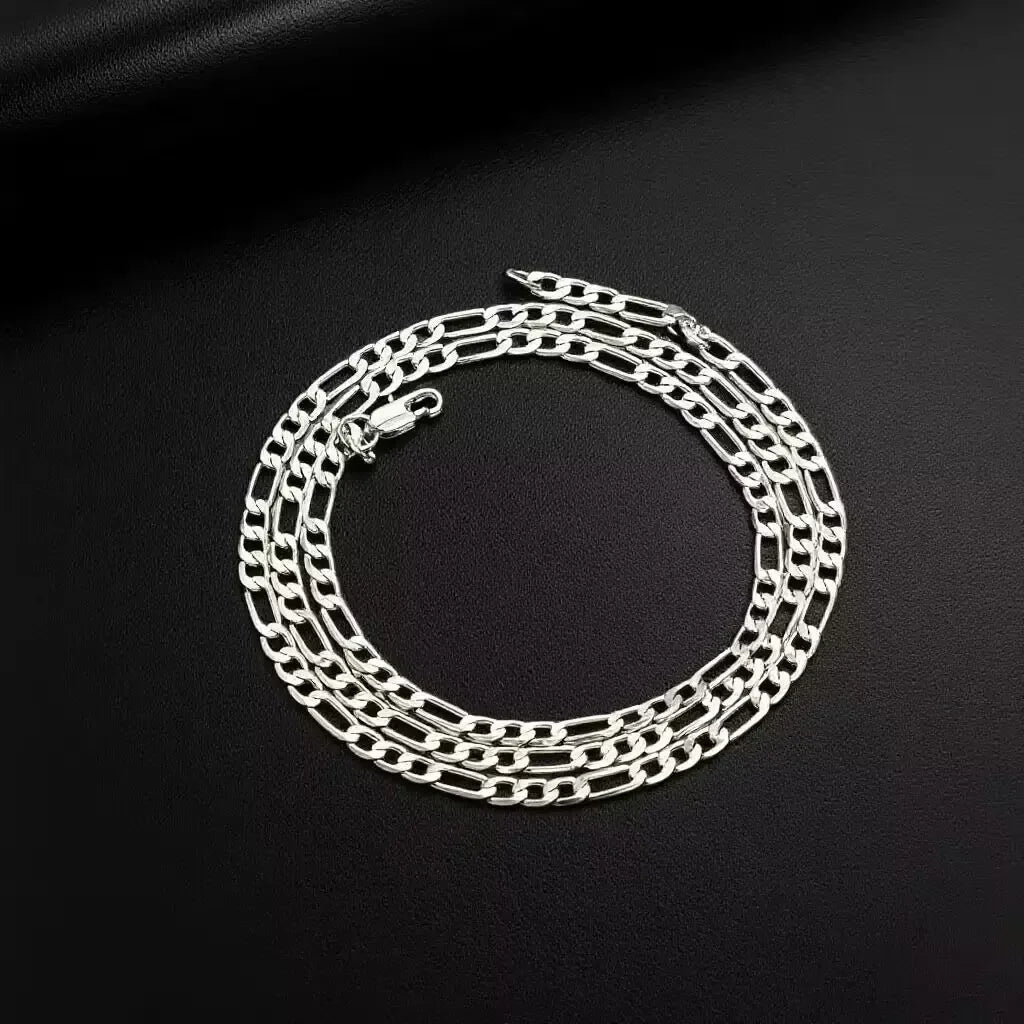 Fine Noble New Arrive 925 Silver 4MM Chain for Men Women Bracelet Necklace Jewelry Set Lady Christma Gifts Charms Wedding