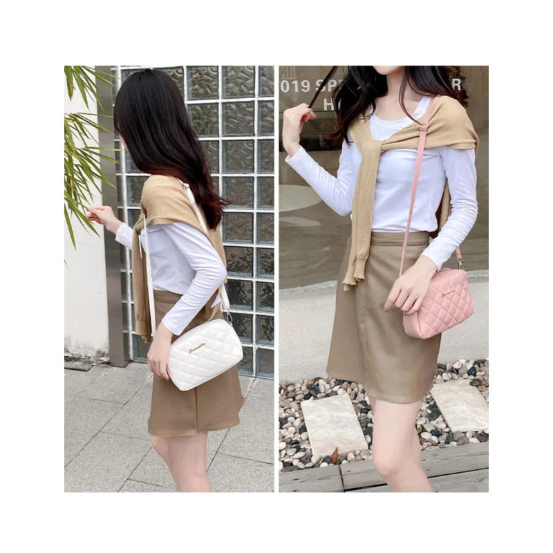 2024 Tassel Small Messenger Bag For Women Trend Lingge Embroidery Camera Female Shoulder Bag Fashion Chain Ladies Crossbody Bags