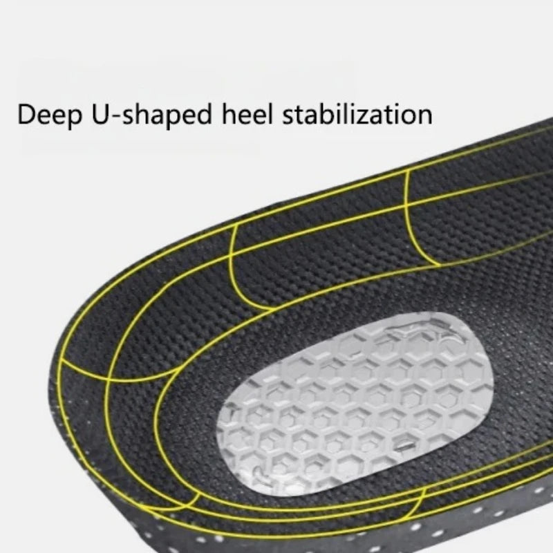 Cuttable Breathable Orthotic Arch Support Shoe Insoles for Men Women Soft Running Cushion Memory Gel Pad with Sweat Absorption