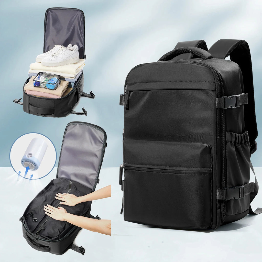 Women Men Backpack School Bag Vacuum Backpack Travel Bag for Men Large Capacity Backpack Business Laptop Backpack  Expandable