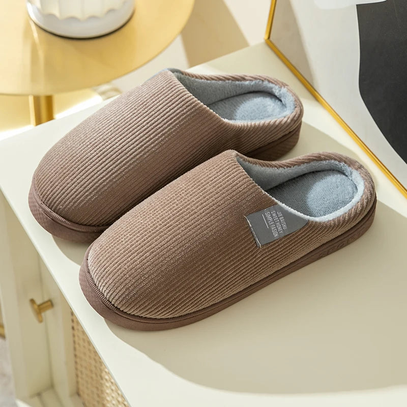 Women's Thick-Soled Soft-Soled Household Slippers Household Plush Slippers Non-Slip Warm Slippers Indoor Winter