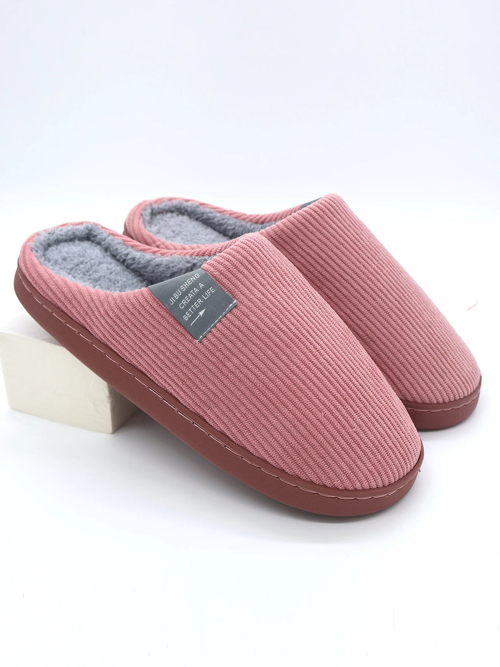 Women's Thick-Soled Soft-Soled Household Slippers Household Plush Slippers Non-Slip Warm Slippers Indoor Winter