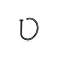 1pc Fake Nose Rings Hoops, Hypoallergenic Stainless Steel D Shape Nose Clip Piercing Jewelry for Women Men