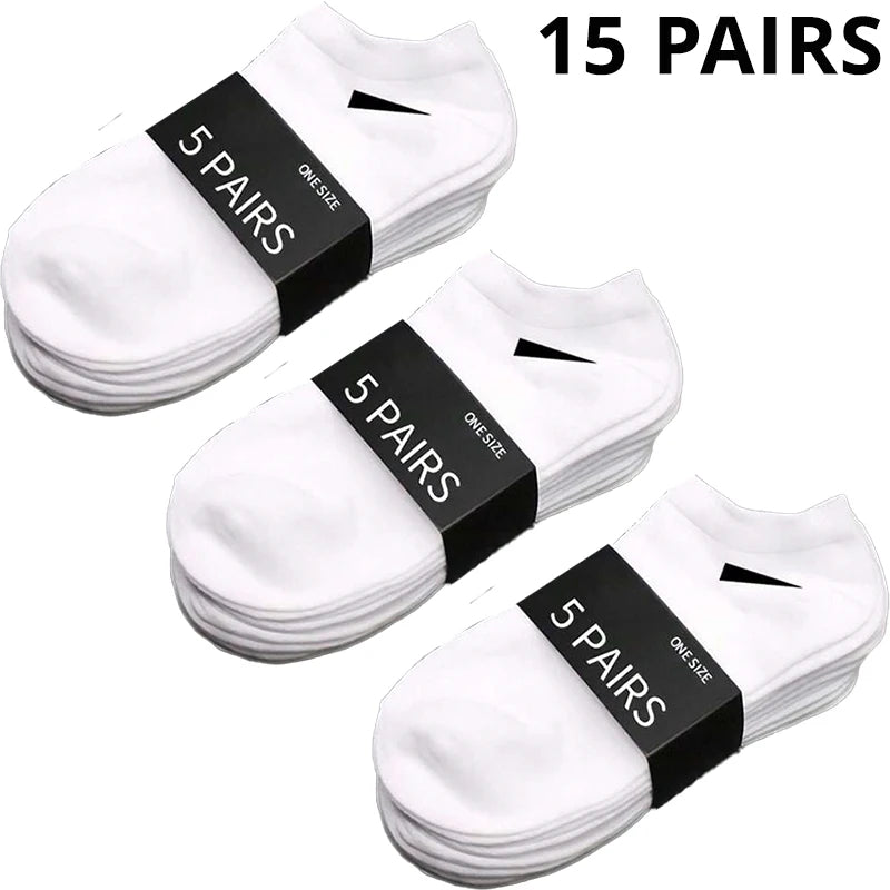 5/10 /20/30 Pairs Unisex Casual Plain Color Boat Socks Thin Breathable Comfy Anti Odor Sweat-absorbing Ankle Socks For Men Women