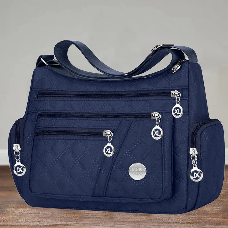 Square-shaped, versatile men's and women's crossbody bag, new style large bag, fabric bag, Oxford style shoulder bag, fashionabl