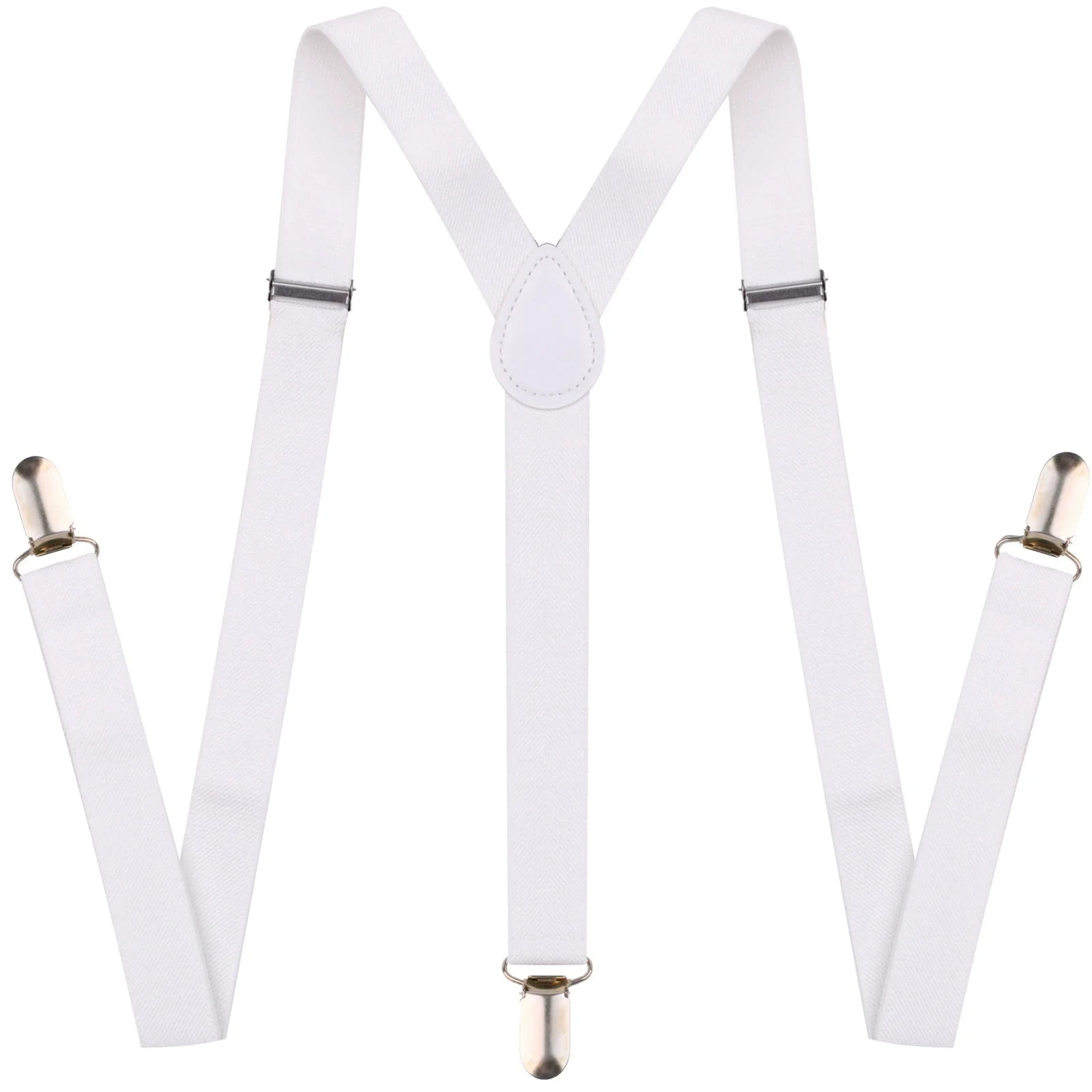 Adult Suspenders High Elastic Solid Color Mens Women Wedding Party Suit Skirt Braces Straps Shirt Dress Garment Clip on Pants